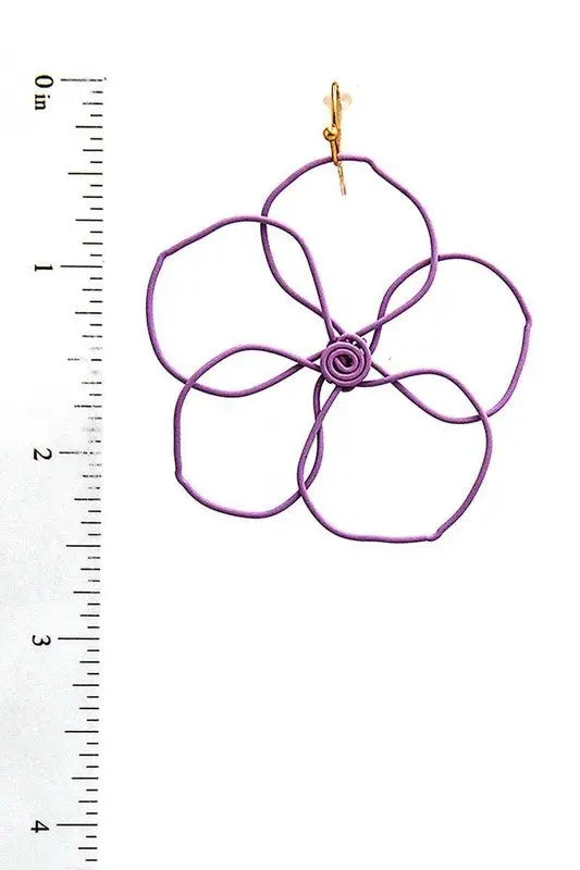Wire Flower Earrings Jolie Vaughan | Online Clothing Boutique near Baton Rouge, LA