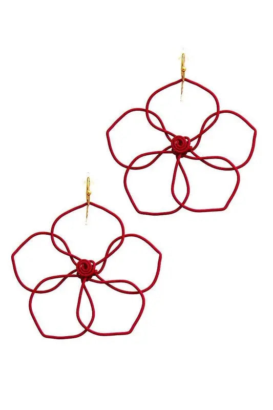 Wire Flower Earrings Jolie Vaughan | Online Clothing Boutique near Baton Rouge, LA