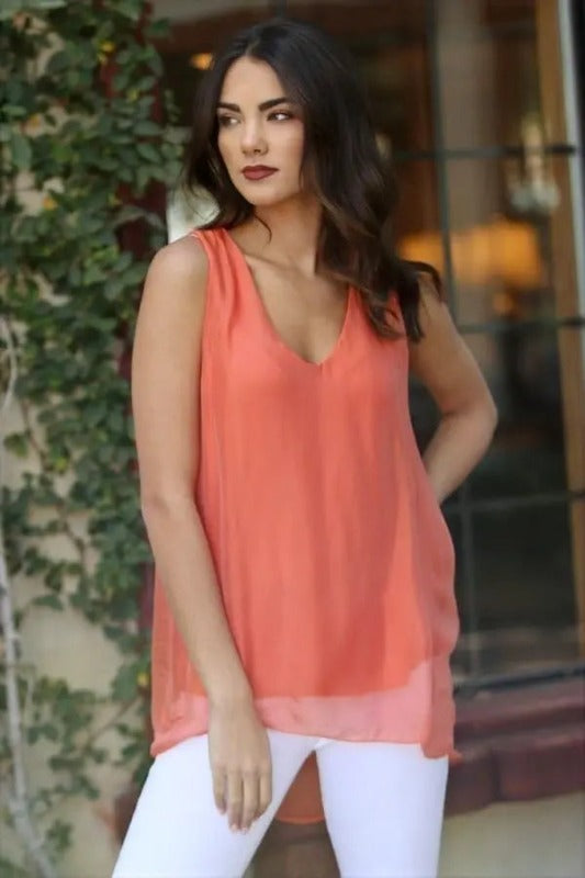 clemson game day outfits-burnt orange game day outfits-cute tailgate clothes-game day clothes-game day cute clothes-gameday clothes boutique-gameday clothes near me-gator gameday clothes-florida state gameday outfits-orange gameday outfits-orange game day outfits-You're A Cutie Silky Overlay ORANGE Tank-