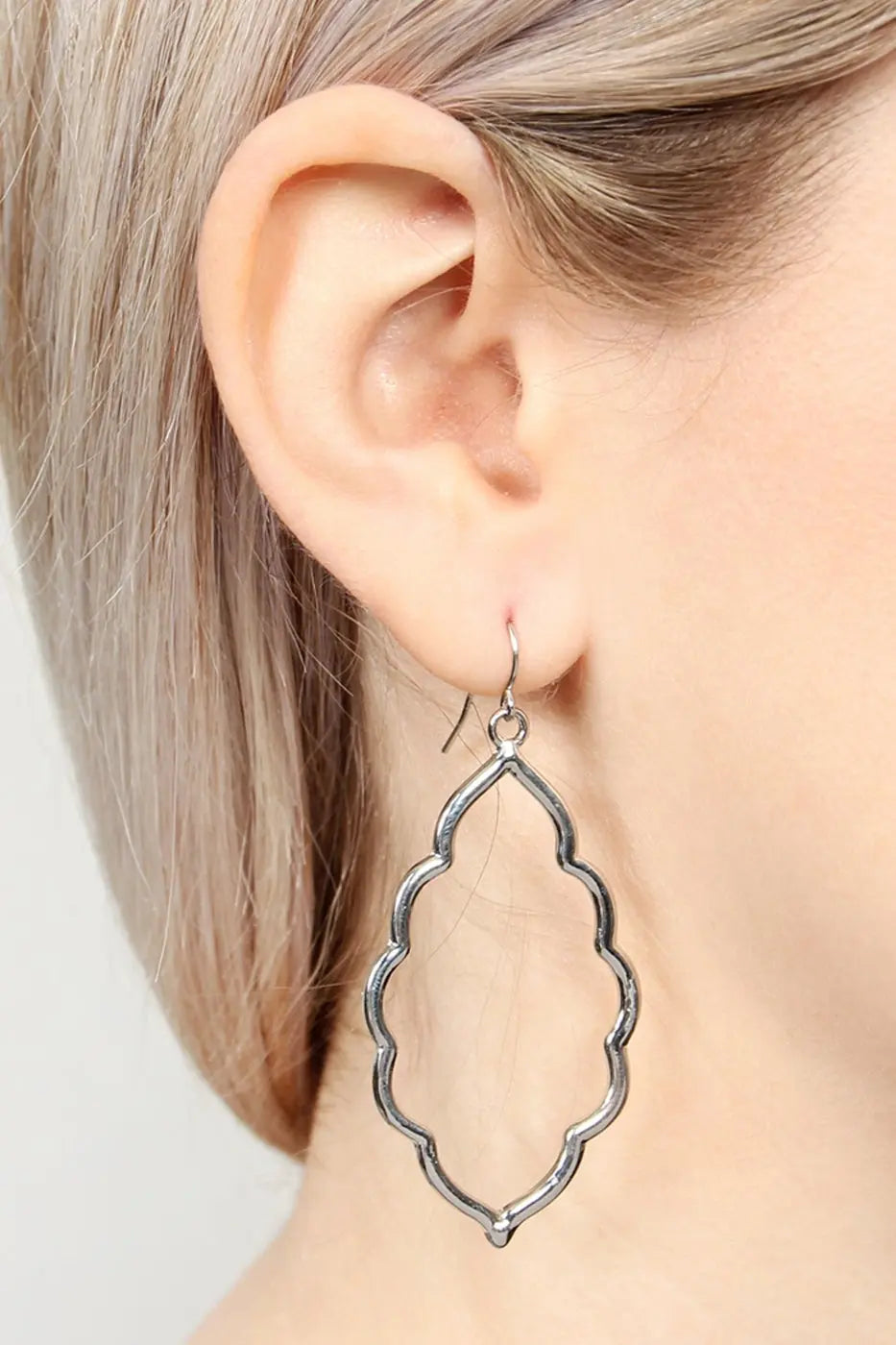 Zwina Dangle Earrings Jolie Vaughan | Online Clothing Boutique near Baton Rouge, LA, Moroccan Earrings, Black, Silver, Gold, Rose Gold, Matte Gold, Matte Silver, Matte Rose Gold, Hematite, Cutout Earrings, Dangle Earrings