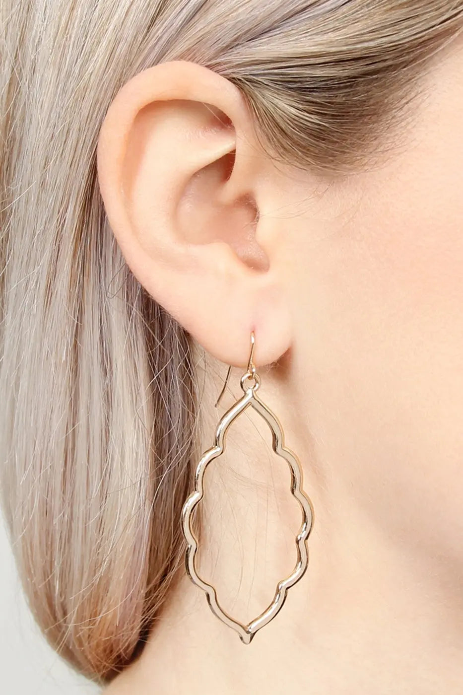 Zwina Dangle Earrings Jolie Vaughan | Online Clothing Boutique near Baton Rouge, LA, Moroccan Earrings, Black, Silver, Gold, Rose Gold, Matte Gold, Matte Silver, Matte Rose Gold, Hematite, Cutout Earrings, Dangle Earrings