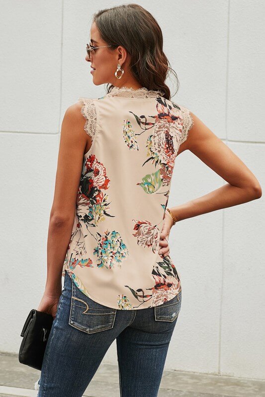 Floral Chiffon Swing Top  Mature Womens Flowy Tops – Jolie Vaughan Mature  Women's Online Clothing Boutique