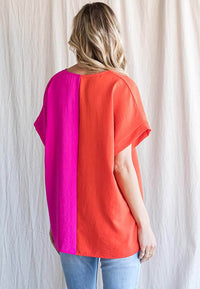 Opposites Attract Color Block Top