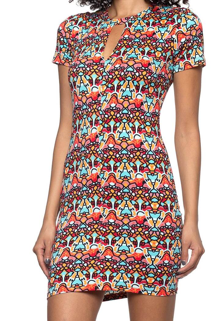 Keyhole Kaleidoscope Dress