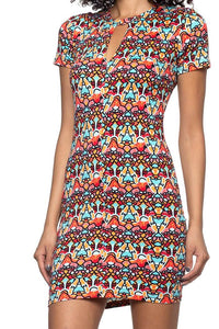 Keyhole Kaleidoscope Dress