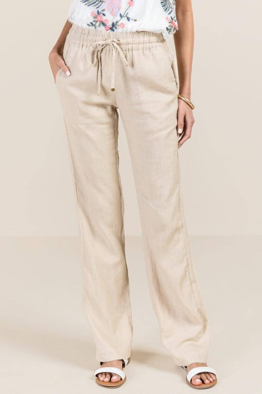 Drawstring Linen Pants | Wide Leg Pants Jolie Vaughan Boutique Drawstring Linen Pants | Wide Leg Pants Jolie Vaughan Boutique