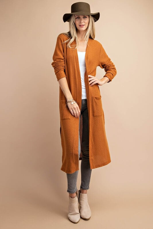 Hazel Open Front Long Pocket Cardigan Outerwear – Jolie Vaughan