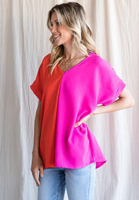 Opposites Attract Color Block Top