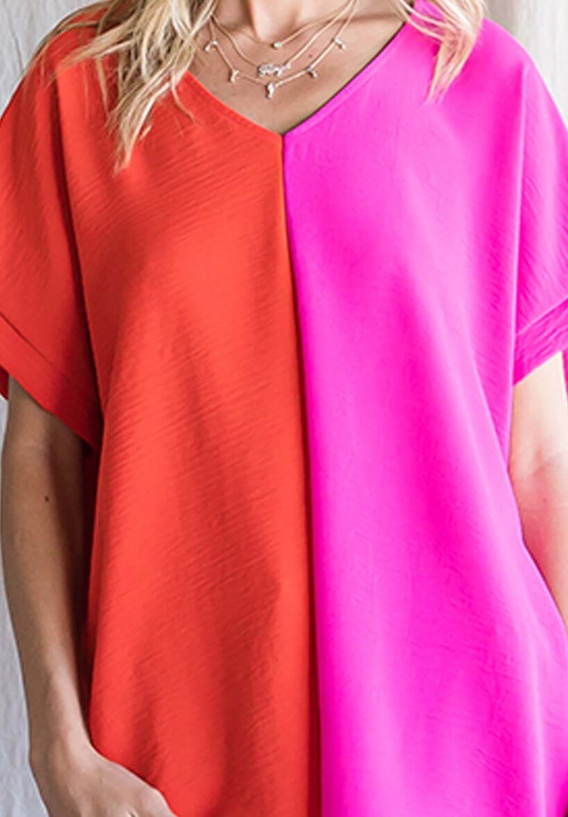 Opposites Attract Color Block Top