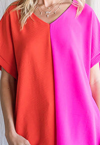 Opposites Attract Color Block Top