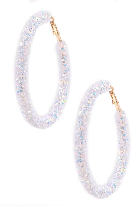 A Beautiful Day Sequin Hoop Earrings