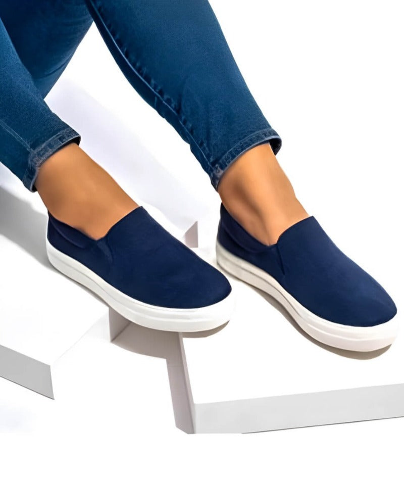 Ladies canvas slip on hot sale sneakers