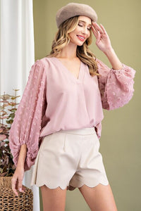Swiss Dot Long Sleeve Blouse Jolie Vaughan | Online Clothing Boutique near Baton Rouge, LA online boutique for mature women mature women's clothing online boutique clothing for women over 50 mature womens clothing mature women s fashion clothing for women over 40 online boutique for mature women women's clothing cheap women's online clothing boutique  Winter fashion Winter fashion apparel and accessories