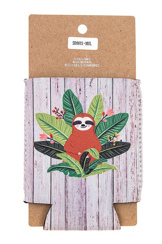 Sloth Koozie Jolie Vaughan | Online Clothing Boutique near Baton Rouge, LA koozies-sloth-beverage-can holder-womens-accessories-jolie j-jolie-boutique-womens drinkwear-womens koozies