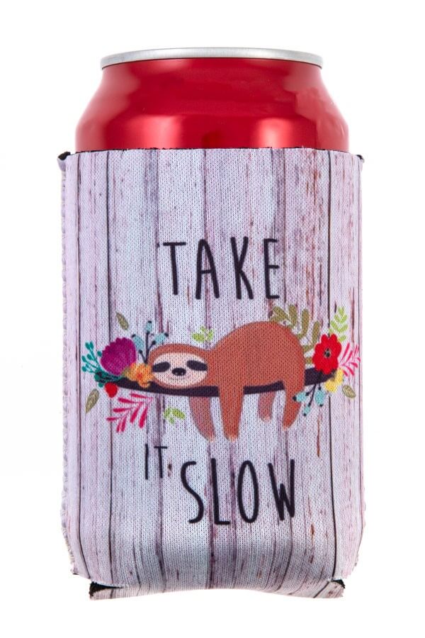 Sloth Koozie Jolie Vaughan | Online Clothing Boutique near Baton Rouge, LA koozies-sloth-beverage-can holder-womens-accessories-jolie j-jolie-boutique-womens drinkwear-womens koozies