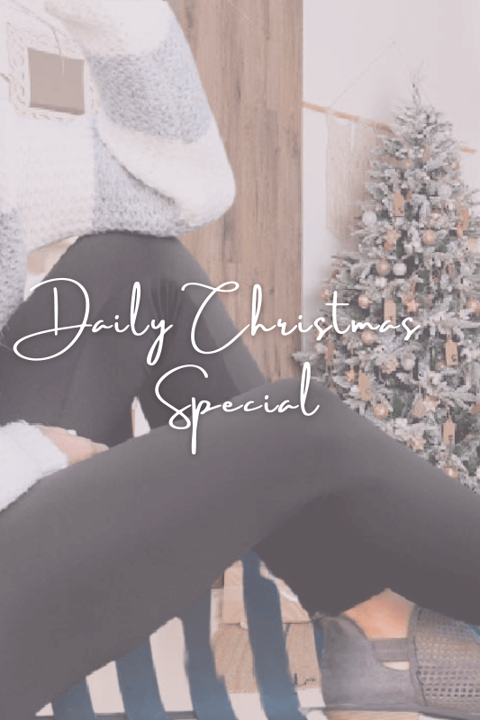 woman wearing leggings, christmas sale