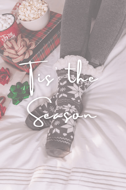 Woman Wearing Sherpa Socks