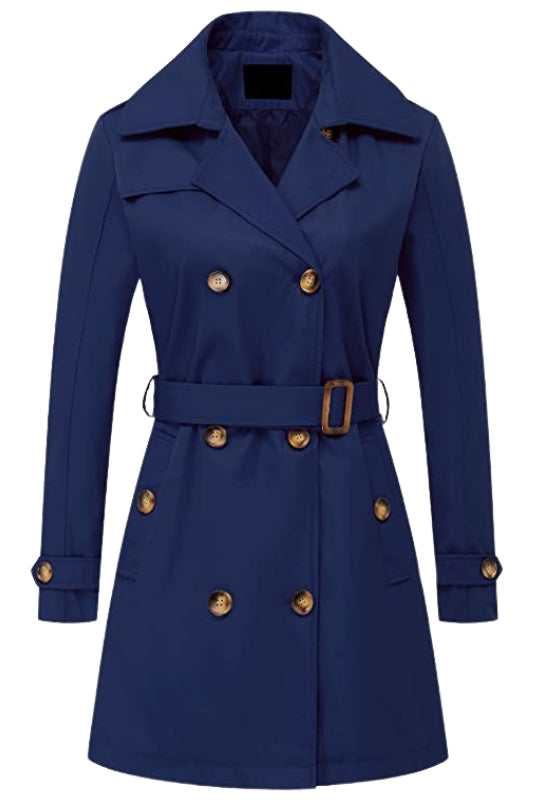 Alene Cotton Twill Double-Breasted Trench Coat