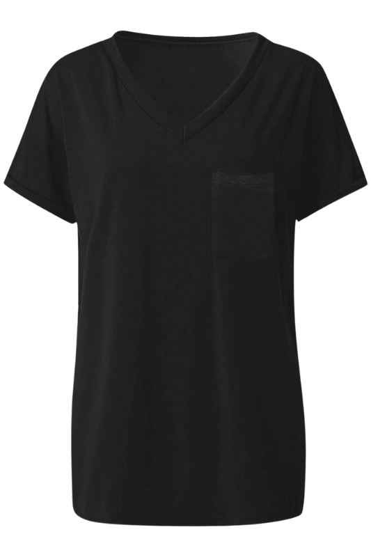 Everyday V-Neck Boyfriend Pocket Tee