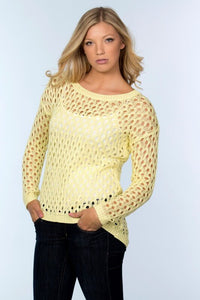 Lightweight Yellow Honeycomb Sweater
