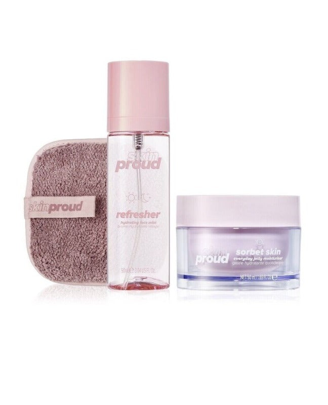Sorbet Skin Bursting with a powerful 4-part hyaluronic acid complex for results on all levels, this sorbet-like gel delivers goodness on an XXL scale. Ultra-hydrating and lightweight, use this oil-free gel to lock-in moisture for dewy, healthy and glowing skin. Shop from our wide selection of Skin Proud products including Sorbet Burst - Day Cream and more available online at ARC.