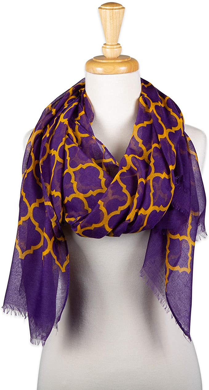 LSU GAME DAY-GAMEDAY OUTFITS-OUTFITS FOR FOOTBALL GAMES-Large Chevron Shaw/Scarf freeshipping - Mature Women's Clothing Online | Jolie Vaughan Boutique