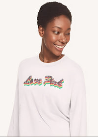 Victoria’s Secret PINK Rainbow Love Pink Bling Shirt Long Sleeve