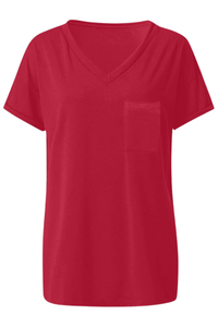 Everyday V-Neck Boyfriend Pocket Tee