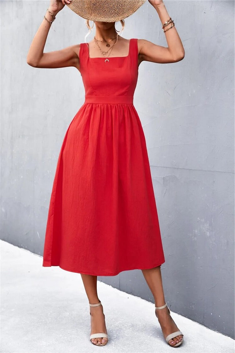 Sleeveless Square-Neck Midi Dress  Midi Dresses for Mature Women – Jolie  Vaughan Mature Women's Online Clothing Boutique