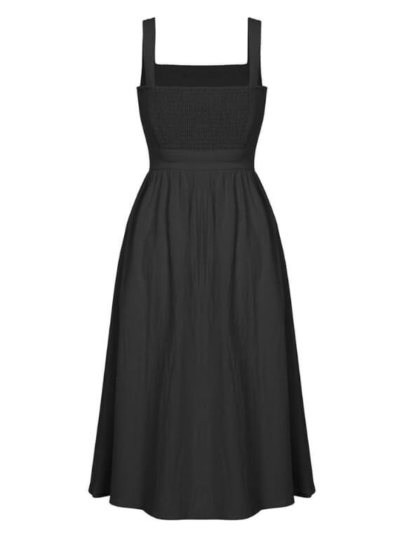 Sleeveless Square-Neck Midi Dress | Midi Dresses for Mature Women Jolie Vaughan Boutique Sleeveless Square-Neck Midi Dress | Midi Dresses for Mature Women Jolie Vaughan Boutique