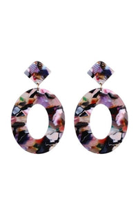 geometric earrings-tortoise pattern