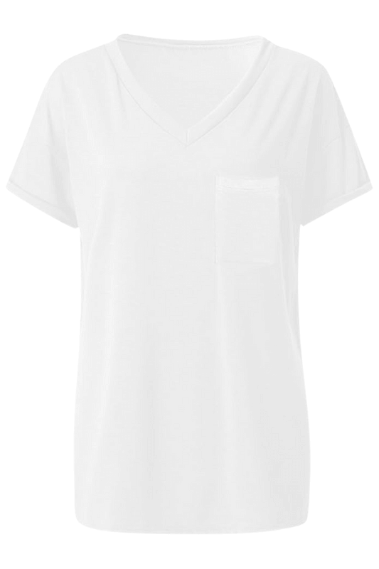 Everyday V-Neck Boyfriend Pocket Tee