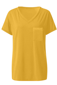 Everyday V-Neck Boyfriend Pocket Tee