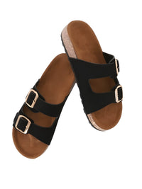 Buckled Slide Sandals