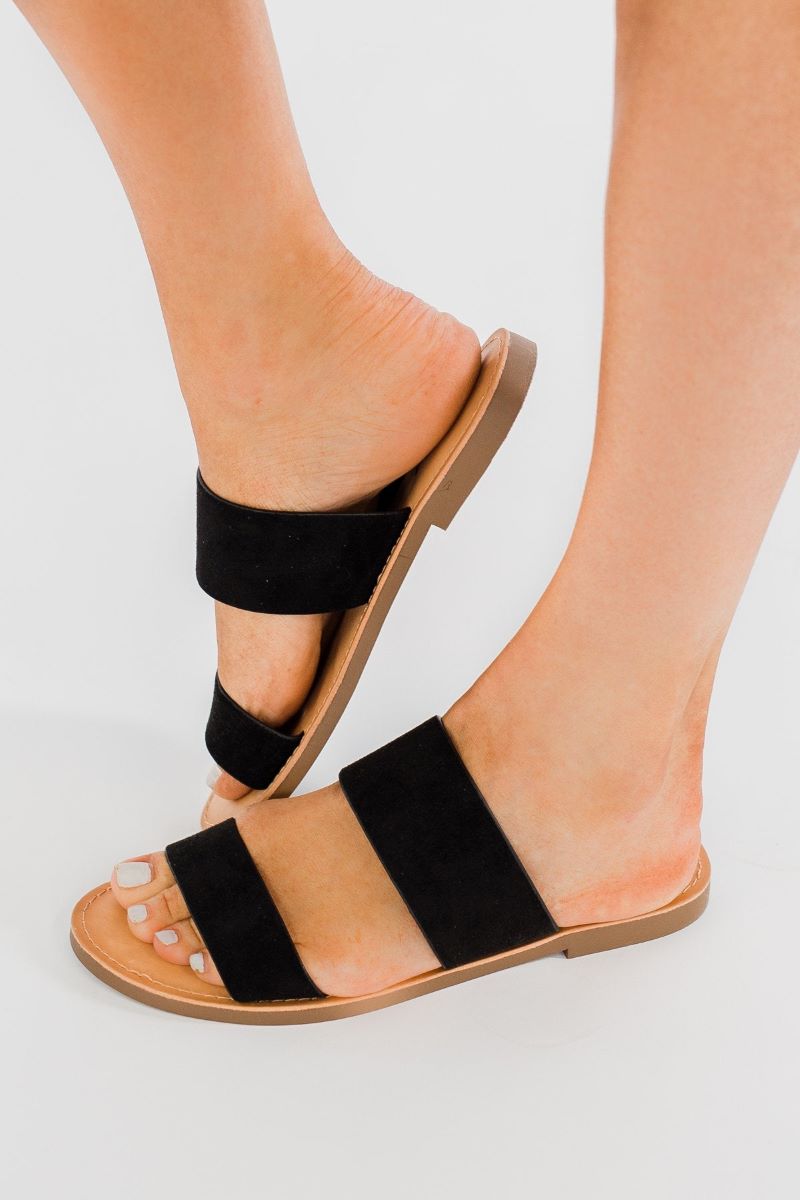 Double Banded PU Sandals