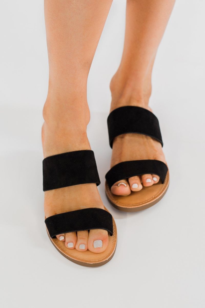 Double Banded PU Sandals