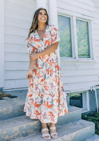 Watercolor Print Relaxed Short Sleeve Dress – Jolie Vaughan Mature