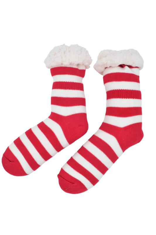 Striped Fleece Lined Plush Socks
