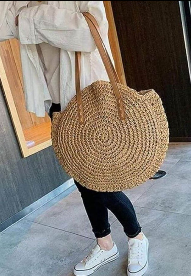 Beach rattan bag best sale