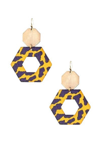 Purple & Gold Game Day Earrings