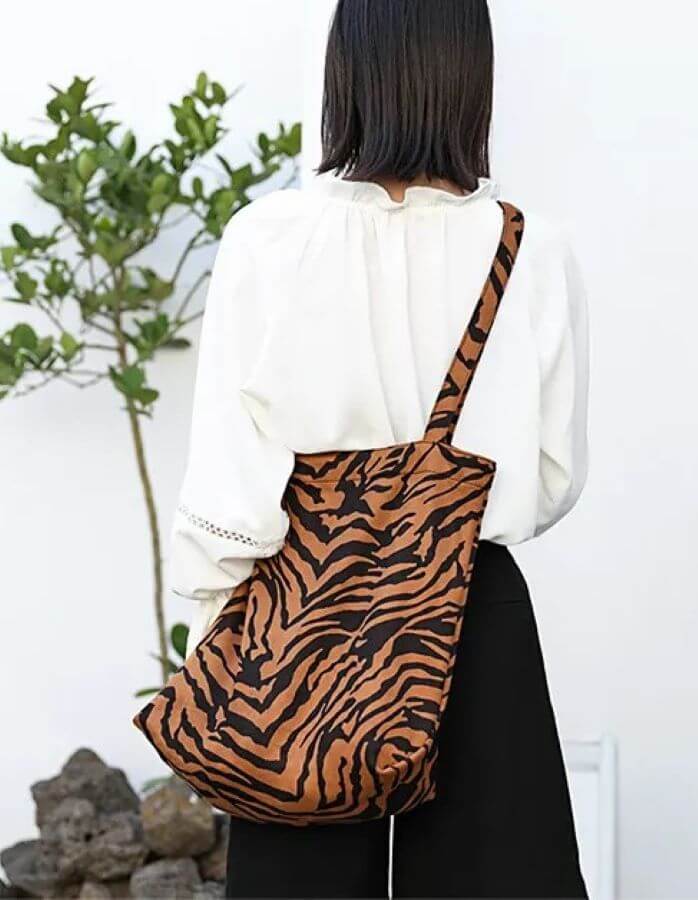 Roaring Tiger Oversized Shoulder Tote Bag