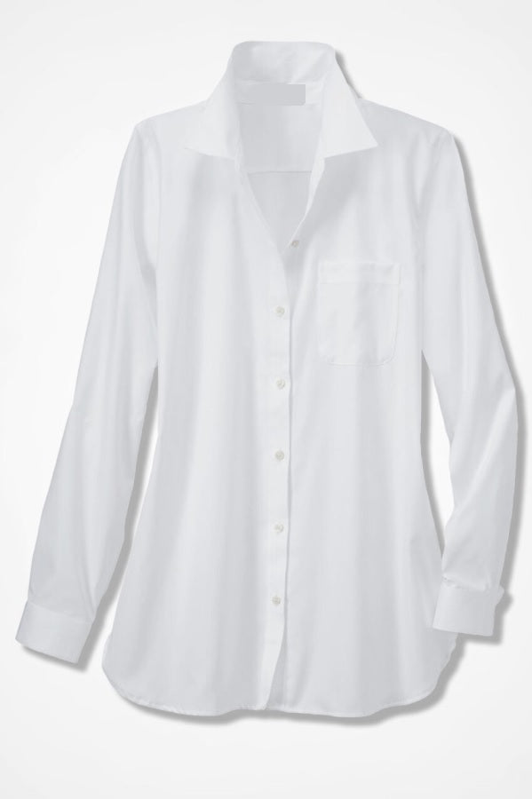 Oversized White Button Down Shirt-Boyfriend Button Down Shirt
