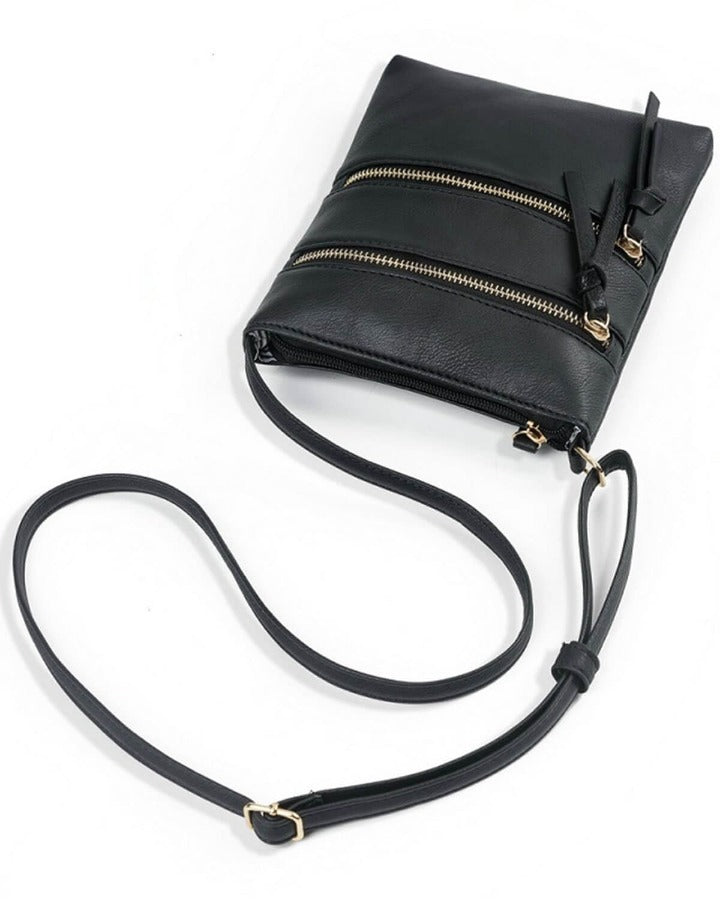 ショルダーバッグ・ポシェット ^MUCENT^ Lienne Side Zipper Leather Shoulder Bag Unisex 2 Co MUCENT】 RIENNE SIDE ZIPPER LEATHER SHOULDER BAG / 追跡付