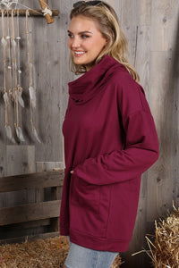 Cowl Neck Tunic with Pockets freeshipping - Mature Women's Clothing Online | Jolie Vaughan Boutique