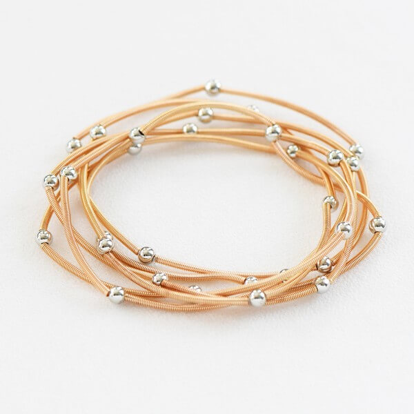 Gold Beaded Guitar String Bracelet Set – Jolie Vaughan Boutique