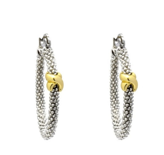 2-Tone X Hoop Earrings Jolie Vaughan | Online Clothing Boutique near Baton Rouge, LA mature womens gifts, valentines gift, jewelry, afterpay jewelry, afterpay jewlery 