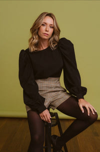 Plaid Windowpane Dress Shorts freeshipping - Mature Women's Clothing Online | Jolie Vaughan Boutique