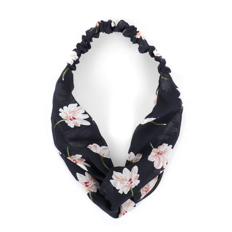Floral Crisscross Headbands (Pack of 5) - Jolie Vaughan | Online Clothing Store in Baton Rouge, LA