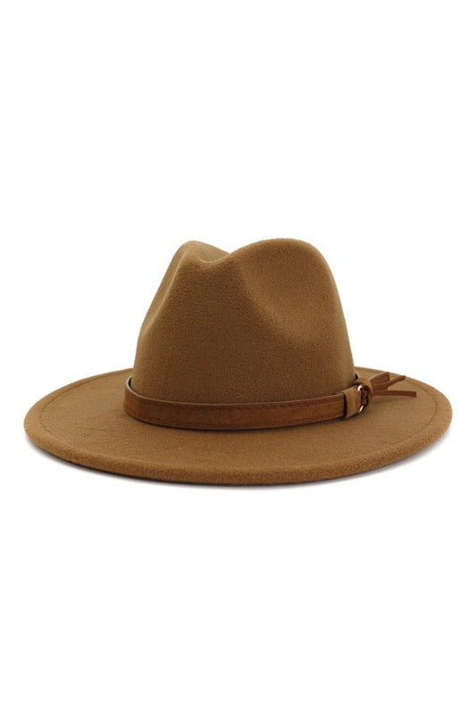 Wide Brim Fashion Hat with Buckle Detail - Jolie Vaughan | Online Clothing Boutique near Baton Rouge, LA