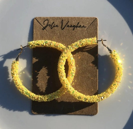 A Beautiful Day Sequin Hoop Earrings Jolie Vaughan | Online Clothing Boutique near Baton Rouge, LA